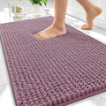 OLANLY Thick Bathroom Rugs 30x20, Extra Soft Absorbent Chenille Bath Rugs, Rubber Backing, Machine Wash Dry, Bath Mats for Bathroom Floor, Tub and Shower, Home Decor Accessories, Deep Plum