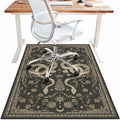 48"x72" Office Chair Mat for Hardwood Tile Floor, Under Desk Carpet Protector for Rolling Computer Chair Mat, Machine Washable Area Rug, Anti-Slip 1/5" Thick Low Pile Thin Vinyl Floor Mat, Snake