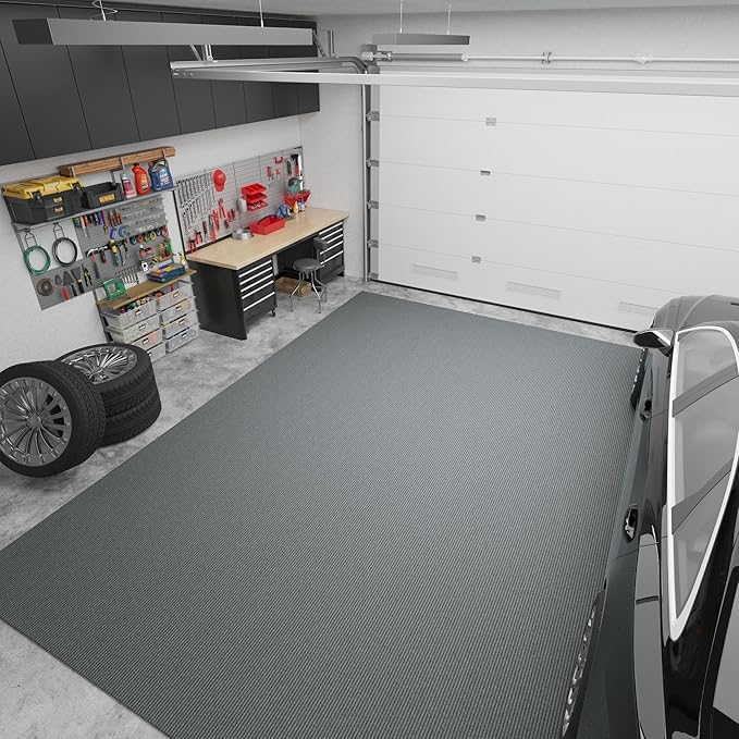 Ottomanson 6'6" x 55' Hallway Runner with Scraper Pile - Extra Durable Non-Slip Rug Mat for Indoor & Outdoor Use - Ideal for Kitchen, Entryway & Garage - High-Traffic Carpet, Gray