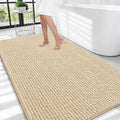 OLANLY Thick Large Bathroom Rugs 44x32, Extra Soft Absorbent Chenille Bath Rugs, Rubber Backing, Machine Wash Dry, Bath Mats for Bathroom Floor, Tub and Shower, Home Decor Accessories, Beige