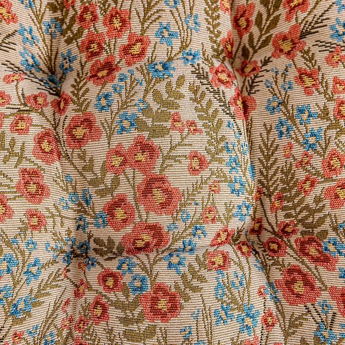 vctops Farmhouse Floral Print Chair Cushions with Ties U-Shaped Soft Comfortable Chair Pads Non Slip Seat Cushions for Indoor Dining Room and Kitchen Chairs (Flower G,16"x16")