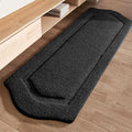 Bathroom Rugs Runner 24x60, Long Bath Rug Non-Slip, Extra Soft Absorbent Shaggy Large Bath Mats for Bathroom, Black