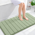 OLANLY Memory Foam Bath Mat 44x24, Super Soft Absorbent Bathroom Rugs, Quick Dry, Machine Washable Shower Floor Rugs, Bathmat Carpet, Bathroom Home Decor Accessories, Sage Green