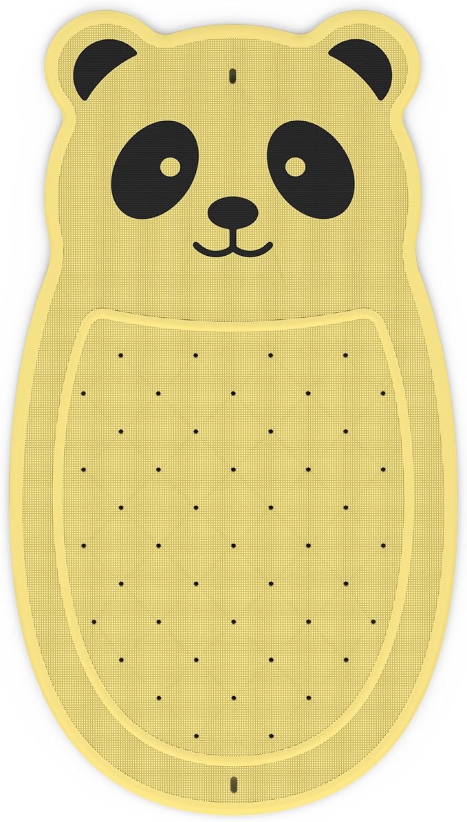 Safe Bath Solution, Bathtub Mat Non Slip for Babies, Toddlers, Kids & Pets, Natural Rubber BPA-Free Low Odor Safer Than PVC, Machine Washable, Suitable for Bathroom, Garden, and Hotel Tubs, Yellow
