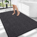OLANLY Thick Large Bathroom Rugs 40x32, Extra Soft Absorbent Chenille Bath Rugs, Rubber Backing, Machine Wash Dry, Bath Mats for Bathroom Floor, Tub and Shower, Home Decor Accessories, Dark Grey