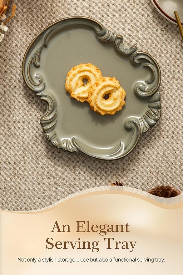 Ceramic Ring Dish, Jewelry Tray, Jewelry Dish, Cute Trinket Tray, Ceramic Trinket Dish, Small Key Bowl, Aesthetic Nightstand Organizer for Keys Coins, Trinket Tray for Vanity, Gift for Mom, Green