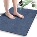 godehone Shower Mats Non Slip Without Suction Cups, PVC Loofah Bathroom Mats, Loofah Mats for Shower and Bathroom, Quick Drying, 23.6× 34.6 Inch, Blue