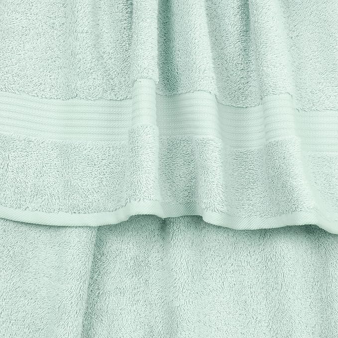 Cotton Paradise 100% Cotton Turkish Towel Set, Soft Absorbent Quick Dry, 4 Piece Bath Towel Set, Mint Green
