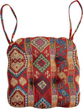 vctops Boho Chair Cushions with Ties U-Shaped Soft Comfortable Chair Pads Non Slip Seat Cushions for Indoor Dining Room and Kitchen Chairs (Pattern A,16"x16")