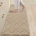 COSY HOMEER Kitchen Rugs 24"x60" Non-Slip Washable Kitchen Mats for Floor Absorbent Kitchen Carpet Soft Rugs for Kitchen,Sink Mat,Entrance,Area Rug,Warm Beige