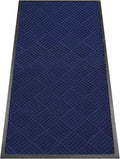 Indoor Outdoor Door Mat, 4’x 2' Doormat for Entryway, Rubber Backing Non Slip Front Door Mat Outside Entrance, Super Absorbent Commercial Floor Mat for Home Office, Blue