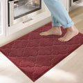 COSY HOMEER Kitchen Rugs 20" x 32" Washable Non Slip Kitchen Mats for Floor Absorbent Kitchen Carpet Soft Rugs for Kitchen,Sink Mat,Entrance,Area Rugs,Red