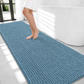 OLANLY Thick Bathroom Runner Rugs 70x24, Extra Soft Absorbent Chenille Bath Rugs, Rubber Backing, Machine Wash Dry, Long Bath Mats for Bathroom Floor, Tub and Shower, Home Decor Accessories, Airy Blue