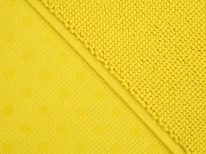Cotton Paradise 100% Cotton Turkish Bathmat Rug, Soft Absorbent Quick Dry Non Slip, 20x34 Bathmat Rug, Yellow