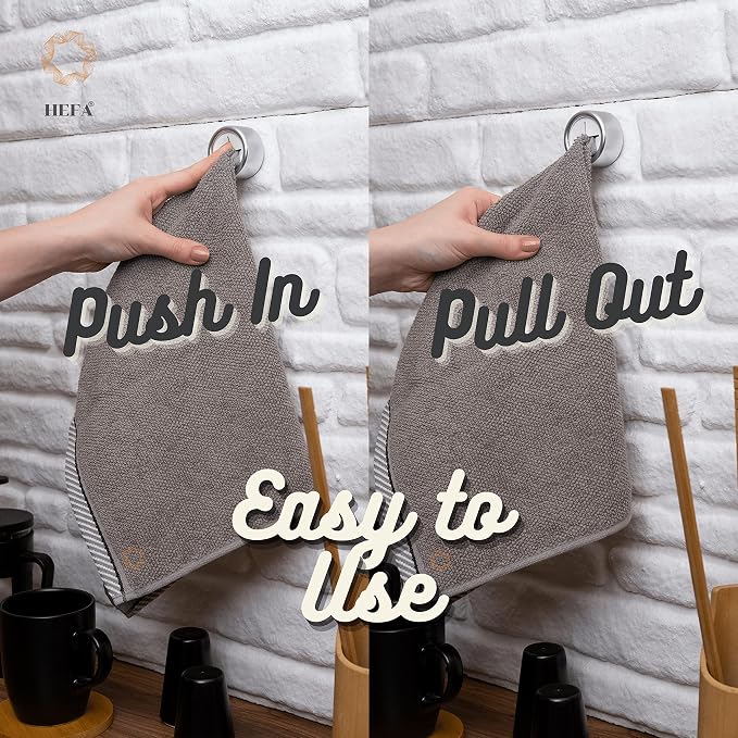 HEFA Dish Towel Hook, Kitchen Towel Holder, Hand Towel Holder, Kitchen Gadgets 8 Pack Eco
