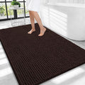OLANLY Thick Large Bathroom Rugs 40x32, Extra Soft Absorbent Chenille Bath Rugs, Rubber Backing, Machine Wash Dry, Bath Mats for Bathroom Floor, Tub and Shower, Home Decor Accessories, Brown