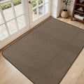 Ultra Thin Door Mat Indoor Entrance 36"x59", Low-Profile Indoor Door Mat, Non Slip Rubber Backing Welcome Entry Mat, Dirt Trapper Entryway Mat Inside Doormat, Brown