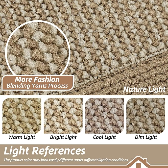 BEQHAUSE Indoor Door Mat 20" x 48", Dirt Trapper Door Mats Non-Slip Entryway Rugs Washable, Resist Dirt Absorbent Welcome Mat, Low Profile Floor Mats for Front Back Door and Entryway, Beige