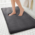 MINIDEAR Bathroom Rugs 44x24 Volcanic Gray - Thick Memory Foam Bath Mat, Ultra Soft & Plush Fluffy, Non-Slip, Quick Dry, Absorbent Washable Floor Microfiber Mat for Tub, Home Decor Accessories