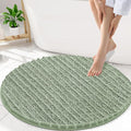 Smiry Bathroom Rugs Mat Round 30x30, Soft Absorbent Chenille Bath Rugs, Non Slip Rubber Backing Machine Washable Quick Dry Bath Mats for Bathroom Floor, Tub, Shower, Home Accessories, Sage Green