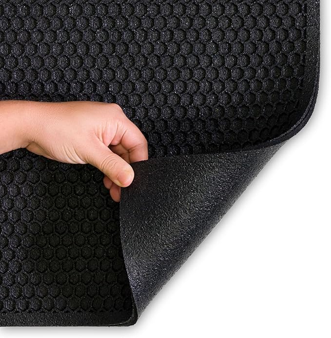 Mohawk Home Indoor Outdoor 1' 6" x 2' 6" Heavy Duty Rubber Floor Mat Anti Slip Restaurant Kitchen for Garage Garden Industrial Pool Entrance Bar Wet Area