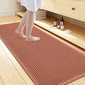 Smiry Waffle Bath Mat 60x24, Extra Soft Absorbent Bathroom Rugs, Non Slip Machine Washable Quick Dry Bath Rugs for Bathroom Floor, Tub, Shower, Home Decor Accessories, Orange
