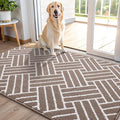 OLANLY Indoor Door Mat, 40x32 Inch, Dirt Resistant and Absorbent, Non-Slip Rubber Backing Floor Mats, Easy Clean Low-Profile Doormat for Entryway, Front Door, and Inside Entrance, Brown