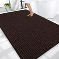 OLANLY Thick Large Bathroom Rugs 70x46, Extra Soft Absorbent Chenille Bath Rugs, Rubber Backing, Machine Wash Dry, Bath Mats for Bathroom Floor, Tub and Shower, Home Decor Accessories, Brown