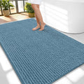 OLANLY Thick Large Bathroom Rugs 59x35, Extra Soft Absorbent Chenille Bath Rugs, Rubber Backing, Machine Wash Dry, Bath Mats for Bathroom Floor, Tub and Shower, Home Decor Accessories, Airy Blue