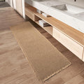 Upgraded Waffle Runner Rug, Super Absorbent Non Slip Bath Mats for Bathroom Floor, Machine Washable Bathroom Runner Rug with Tassels, Ideal for Hallway Bedroom Laundry Room, Brown, 2'x 5'(24" x 60")