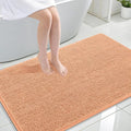 OLANLY Large Bathroom Rugs 47x32, Extra Soft Absorbent Chenille Bath Rugs, Rubber Backing Quick Dry, Machine Washable Bath Mats for Bathroom Floor, Tub and Shower, Home Decor Accessories, Peach