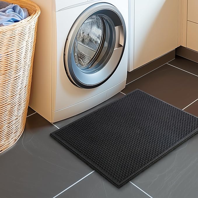 Mohawk Home Indoor Outdoor 1' 6" x 2' 6" Heavy Duty Rubber Floor Mat Anti Slip Restaurant Kitchen for Garage Garden Industrial Pool Entrance Bar Wet Area