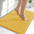 OLANLY Thick Small Bathroom Rugs 24x16, Extra Soft Absorbent Chenille Bath Rugs, Rubber Backing, Machine Wash Dry, Bath Mats for Bathroom Floor, Tub and Shower, Home Decor Accessories, Yellow