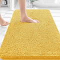 OLANLY Bathroom Rugs 35x24, Extra Soft Absorbent Chenille Bath Rugs, Rubber Backing Quick Dry, Machine Washable Bath Mats for Bathroom Floor, Tub and Shower, Home Decor Accessories, Yellow