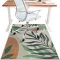 48"x60" Office Chair Mat for Hardwood Tile Floor, Under Desk Carpet Protector for Rolling Computer Chair Mat, Machine Washable Area Rug, Anti-Slip 1/5" Thick Low Pile Thin Vinyl Floor Mat, Beige Grey