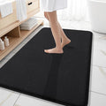 OLANLY Thick Memory Foam Large Bathroom Rugs 59x35, Extra Soft Absorbent Bath Rug, Quick Dry Bath Mats, Non-Slip, Machine Washable Carpet for Bathroom, Tub and Shower, Home Decor Accessories, Black