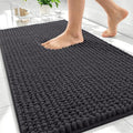 OLANLY Thick Bathroom Rugs 30x20, Extra Soft Absorbent Chenille Bath Rugs, Rubber Backing, Machine Wash Dry, Bath Mats for Bathroom Floor, Tub and Shower, Home Decor Accessories, Dark Grey