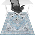 Office Chair Mat for Hardwood Floor & Tile Floor,36"X 48" Heavy Duty Desk Chair Mat for Hard Floors, Under Desk Rug for Rolling Computer Chair,Anti Slip,Low Pile Carpet Floor Protector-Blue