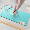 Asvin Soft Textured Bath, Shower, Tub Mat, 35x16 Inch, Phthalate Free, Non Slip Comfort Bathtub Mats with Drain, PVC Loofah Bathroom Mats for Wet Areas, Quick Drying