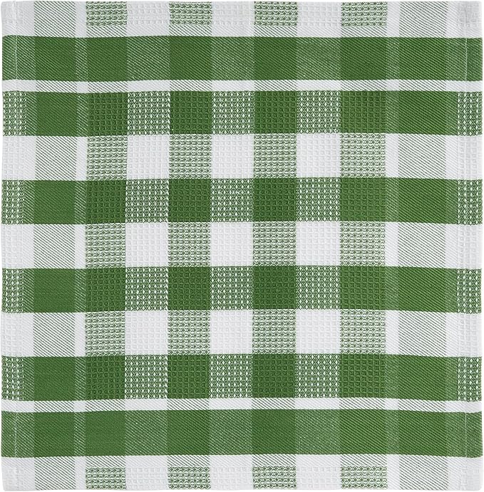 LANE LINEN Dishcloths - 6 Pack Cotton Dish Drying Towels, Soft, Durable, Absorbent Multi-Purpose Dish Cloths, 12"x12" - Olive