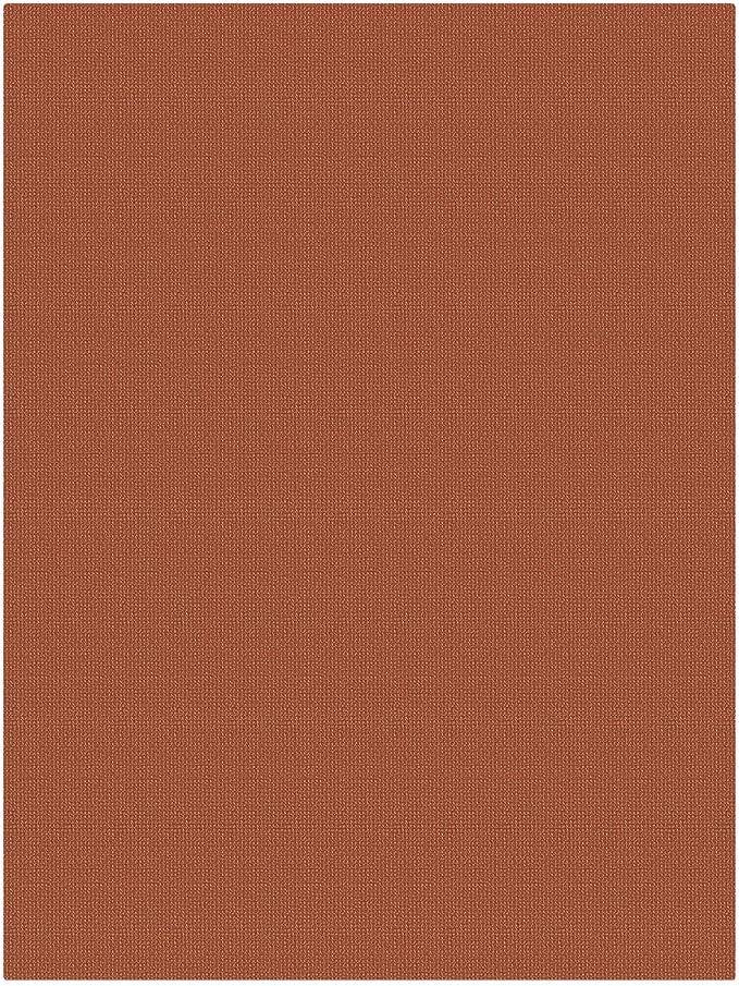 KOZYFLY Orange 6x9 Dining Room Rugs, Washable Area Rug for Living Room, Non Slip Rugs for Bedroom, Braided Floor Carpet for Nursery, Office, Cotton Rug Home Indoor Decor, Burnt Orange/Tan