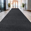 Durable Rubber Door Mat - Heavy Duty, Indoor/Outdoor, Easy Clean, Waterproof, Low-Profile Mat for Entry, Patio, Garage - Stylish (Charcoal, 10' x 4' (Mud Trapper))