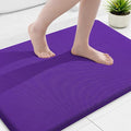 Smiry Memory Foam Bath Mat 36x24, Extra Soft and Absorbent Bathroom Mats, Non Slip Washable Carpet for Floor, Shower and Tub, Deep Purple