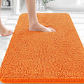 OLANLY Bathroom Rugs 36x24, Extra Soft Absorbent Chenille Bath Rugs, Rubber Backing Quick Dry, Machine Washable Bath Mats for Bathroom Floor, Tub and Shower, Home Decor Accessories, Orange