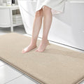 OLANLY Thick Memory Foam Bathroom Runner Rugs 70x24, Extra Soft Absorbent Long Bath Rug, Quick Dry Bath Mats, Non-Slip, Machine Washable Mat for Bathroom, Tub and Shower, Home Decor Accessories, Beige