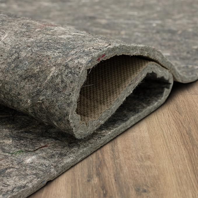 Mohawk Home Non Slip Rug Pad 10' x 14' - 1/2" Thick Felt + Latex Rubber Gripper - Dual Surface Cushion for Hardwood, Carpet, Tile Floors, Made in USA