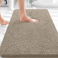 OLANLY Bathroom Rugs 30x18, Extra Soft Absorbent Chenille Bath Rugs, Rubber Backing Quick Dry, Machine Washable Bath Mats for Bathroom Floor, Tub and Shower, Home Decor Accessories, Warm Taupe