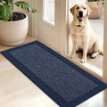 BEQHAUSE Indoor Door Mat 20" x 48", Dirt Trapper Door Mats Non-Slip Entryway Rugs Washable, Resist Dirt Absorbent Welcome Mat, Low Profile Floor Mats for Front Back Door and Entryway, Blue