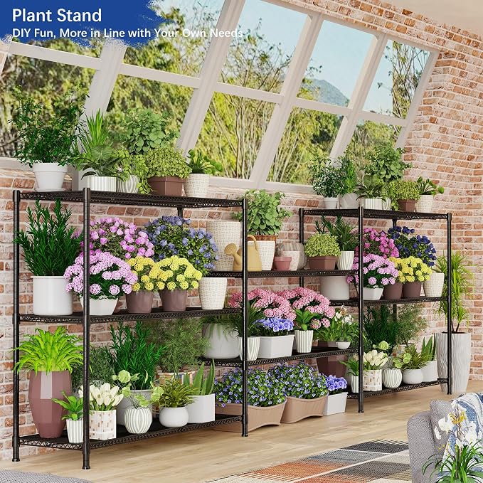 Heavy Duty Shelving, 72.2" H Garage Shelving Unit with Leveling Feet, 4-Tier Adjustable Garage Storage Shelves Metal Rack, Industrial Shelving for Warehaouse Storage, 60" W x 24" D x 72.2" H, Black