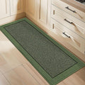 BEQHAUSE Kitchen Runner Rugs 24"x60", Kitchen Rugs Non-Slip Kitchen Mats for Floor, Absorbent and Stain Resistant Kitchen Mats, Machine Washable Rugs for Kitchen, Hallway, Laundry & Sink, Green